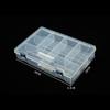 Large Double Buckle 10-Grids Square Modern Storage Box Transparent Multi-Functional Jewelry Organization PP Component Box