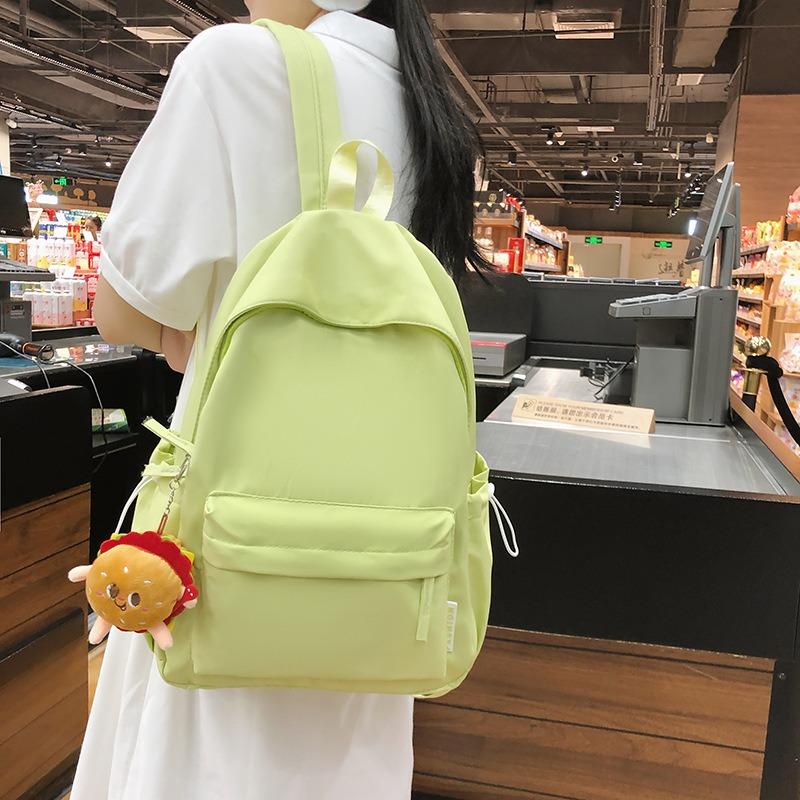 Student schoolbag summer new candy color simple backpack junior high school fashion large capacity backpack