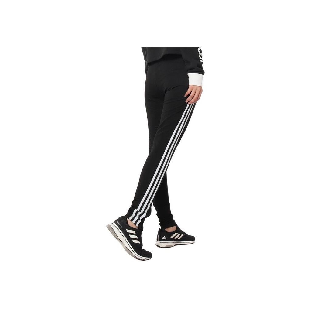 Adidas Originals Logo Print Straight Leg Vintage Sports Comfortable Casual Pants Women Bottoms Black DH4237