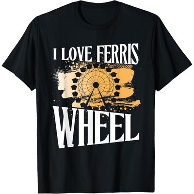 Ich liebe Riesenrad Karneval Thema Park Wheelie Riesenrad T-Shirt