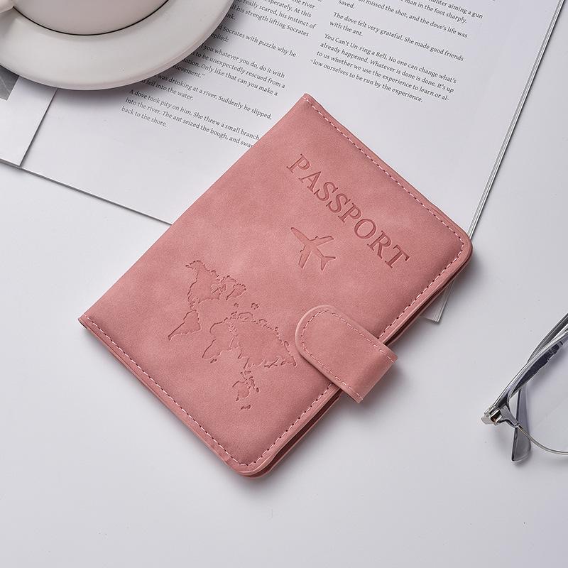 PU Leather Passport Holder with Magnetic Snap Closure, RFID Protection, and Anti-Theft Features – Durable Multifunctional Document Wallet