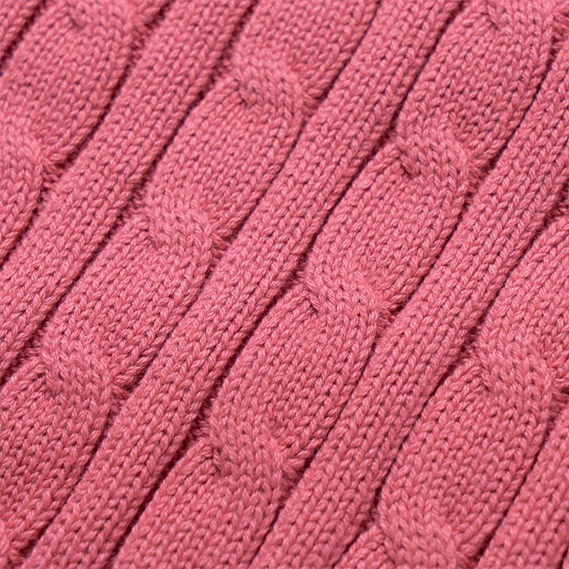 Polo Ralph Lauren Sweater Ss25 Cable Knit Cotton Slim Fit Short Sleeve Kids Tops Rose-Pink 313945437-007