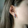 Silver Earrings with Natural Sapphire 2.275ct (2178781)