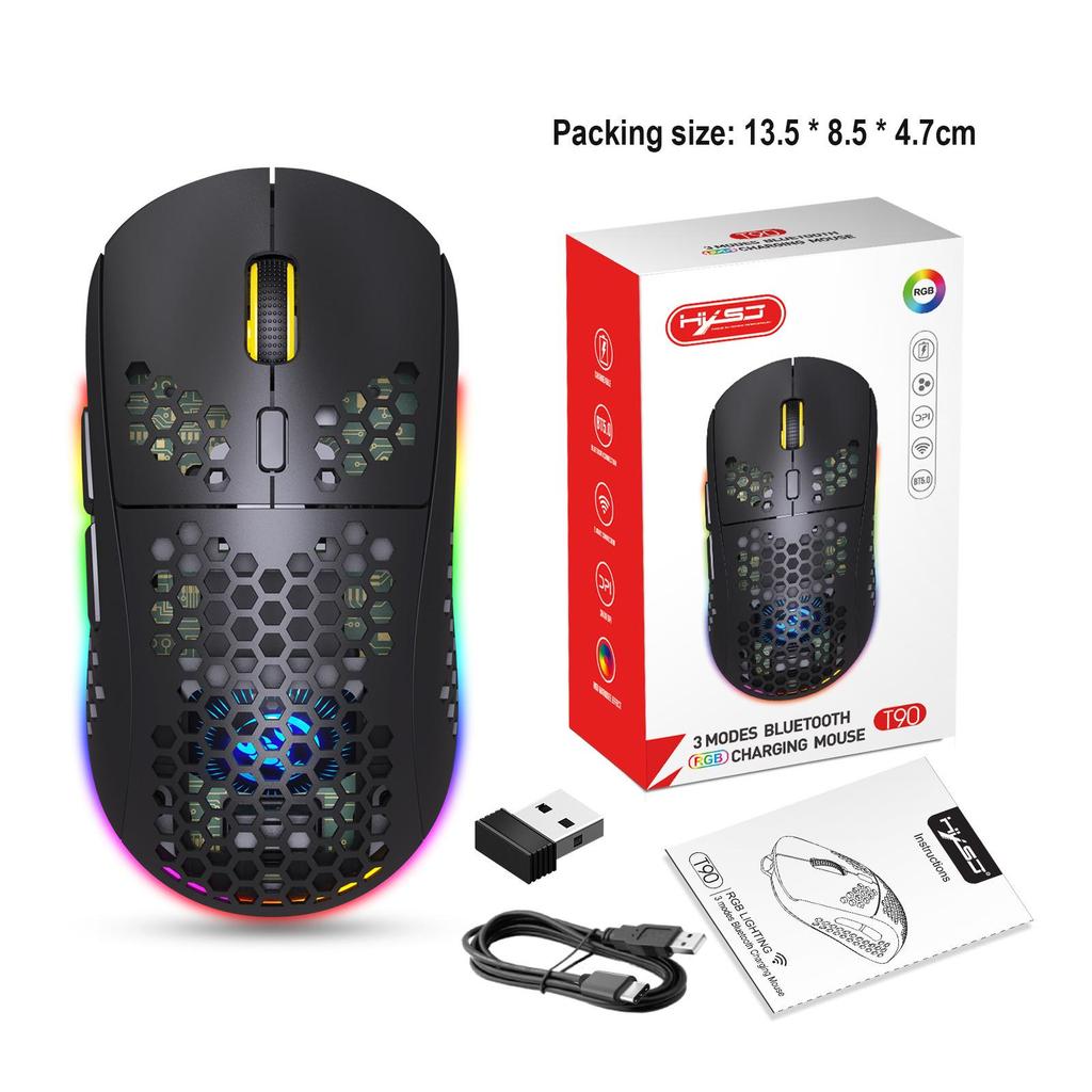 RGB Glowing Wireless Gaming Mouse, 2.4G, TYPE-C Charging, 750mAh Battery