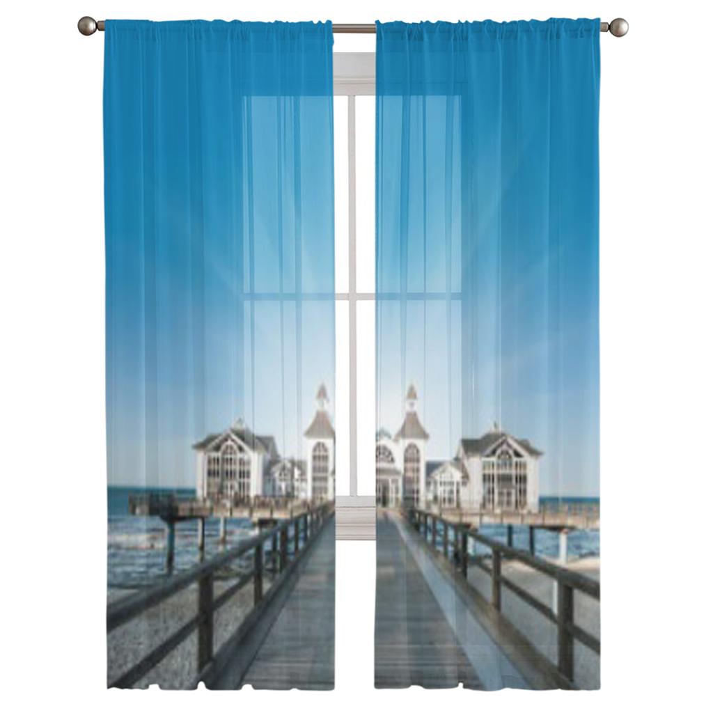 Berühmtes Haus Insel Rügen In Deutschland Chiffon Transparente Vorhänge Wohnzimmer Schlafzimmer Fenster Voiles Tüllvorhang