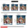 2pcs 2D flat printing Christmas Curtains Father Christmas1 Versatile Polyester Fabric Without Electricity Holiday Decorations
