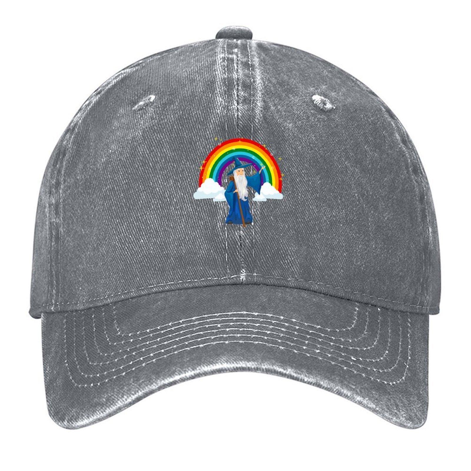 Rainbow Wizard Rainbow Magician Baseball Cap funny hat Wild Ball Hat sailor cap for men custom caps Hats For Men Women s