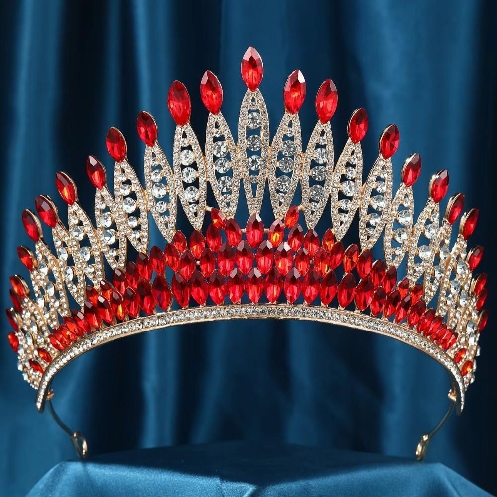 Elegant Baroque Queen Tiaras Luxury Rhinestone Diadem Trendy Bridal Headwear  Pageant Events