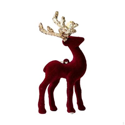 Elk Christmas Tree Decoration Glitter Deer Pendant for Home Decor Xmas Garden