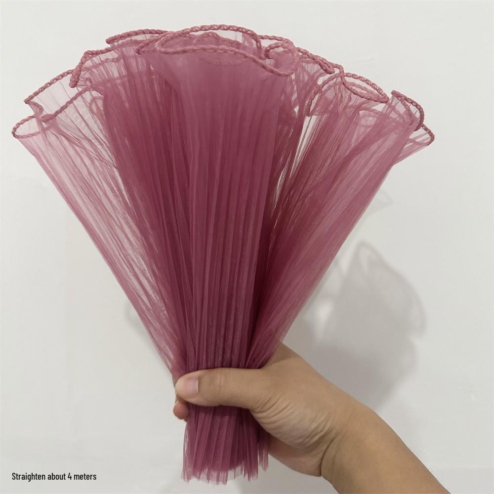 Складчатая Волнистая Сетчатая Цветочная Арт Корейский Стиль Жемчужный Цветок Оберточная Марля