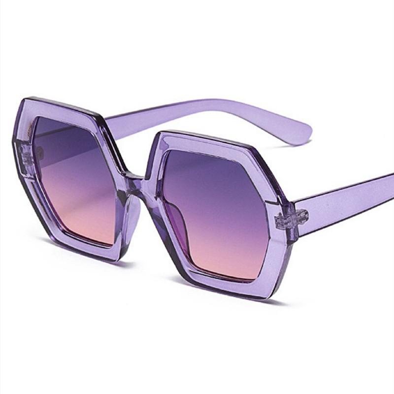 

Многоугольные солнцезащитные очки модной расцветки градиент, трендовые солнцезащитные очки в стиле инс для женщин, универсальные, с большой оправой, конфетного цвета(Ds-2266)