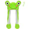Animal Hat with Ears Moving Jumping Pop Up Beating Hat Plush Holiday Cosplay Dress Up Funny Gift for Kids
