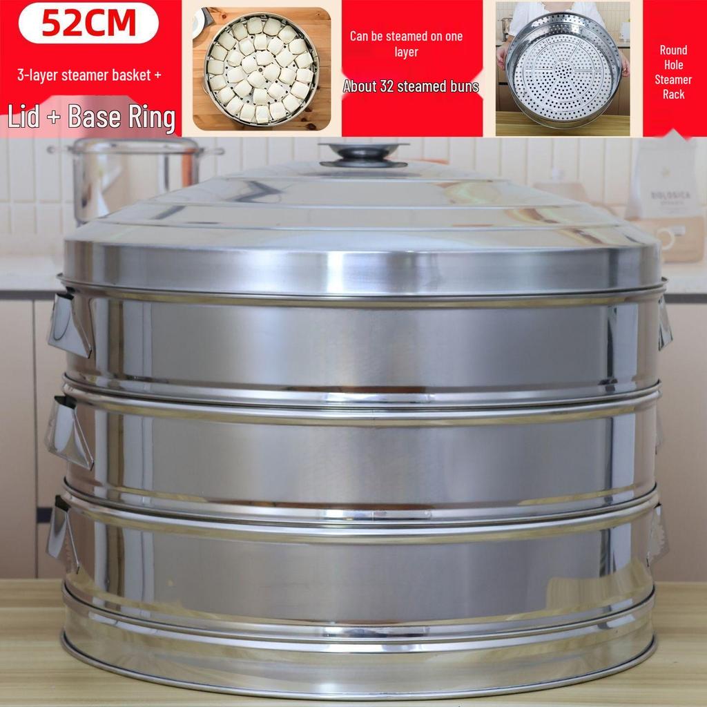 Extra Thick Stainless Steel Large Capacity Multi-layer Steamer Rack for Home and Commercial Use