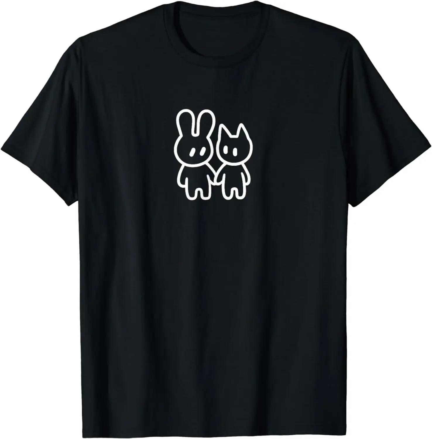 

Cute Kawaii Coquette Cat with Bunny T-Shirt Kawaii Clothes Women Clothing Vintage Tops Ropa De Mujer Oversized high quality soft 4XL
