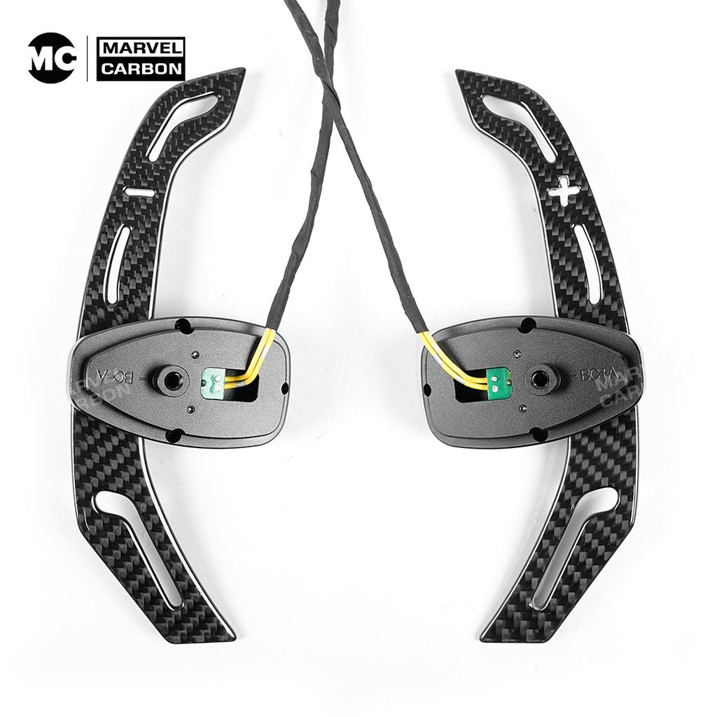 MC Glossy Carbon Fiber Magnetic Steering Wheel Paddle Shifters For Mercedes Benz C Class (W204)2011-2013 W176 W246 W212 W166