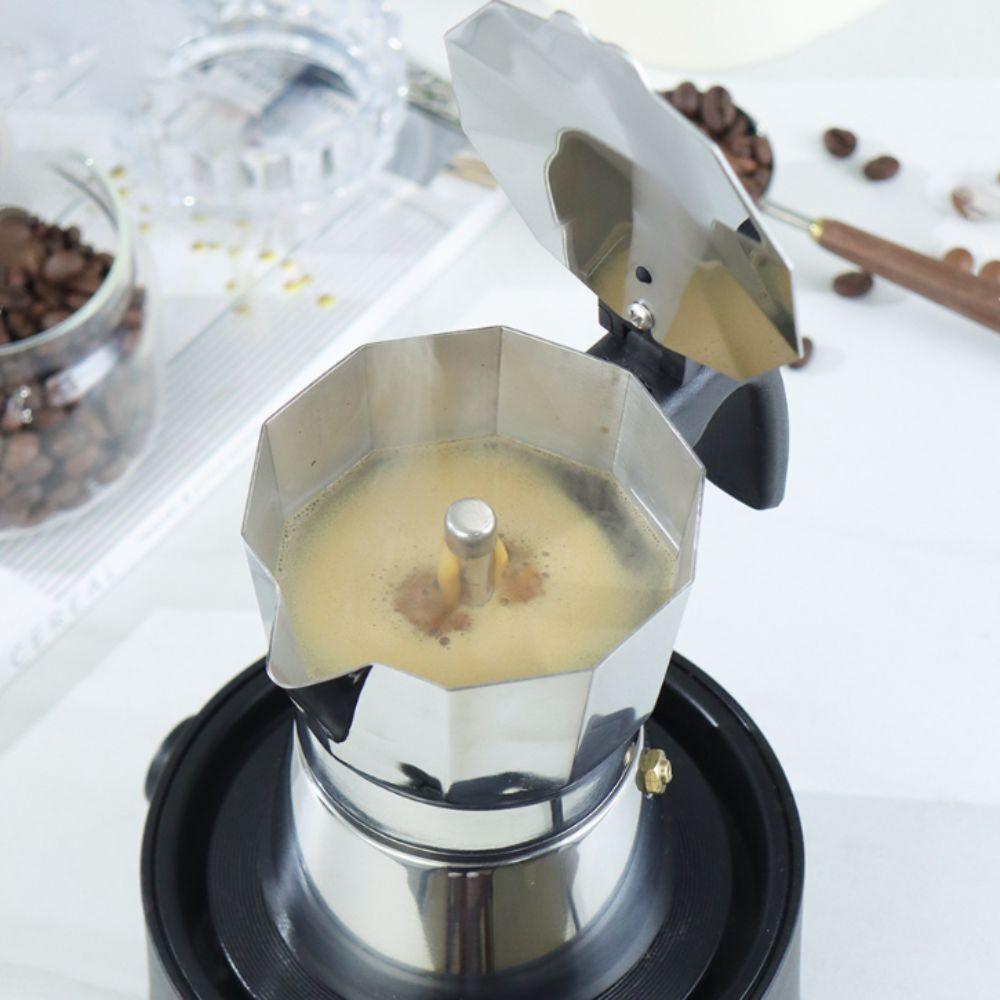 Stainless Steel Italian Mocha Kettle Shock-resistant Hand Brewing Coffee Pot  Stove