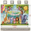 Party Backdrop Jungle Animal Sun Giraffes Elephants Monkeys Celebrations Event Backdrop Decoration Birthday Party Decor