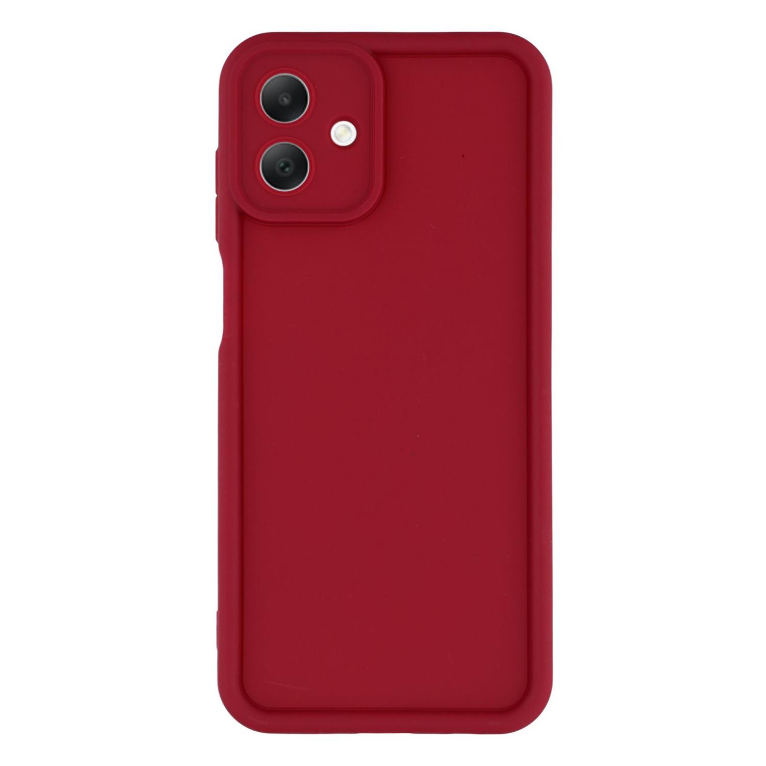 

For Samsung Galaxy A07 4G Case Grooved Design TPU Anti Slip Phone Cover Red