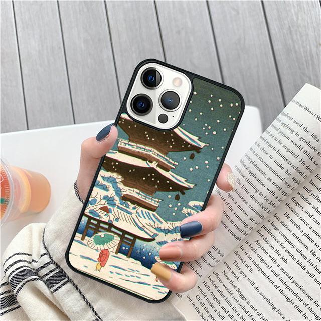 Ukiyo e Japanese style Art painting Cover For iPhone 17 Air 15 16 14 13 12 Pro Max 11 Pro Max Plus Phone Case Coque