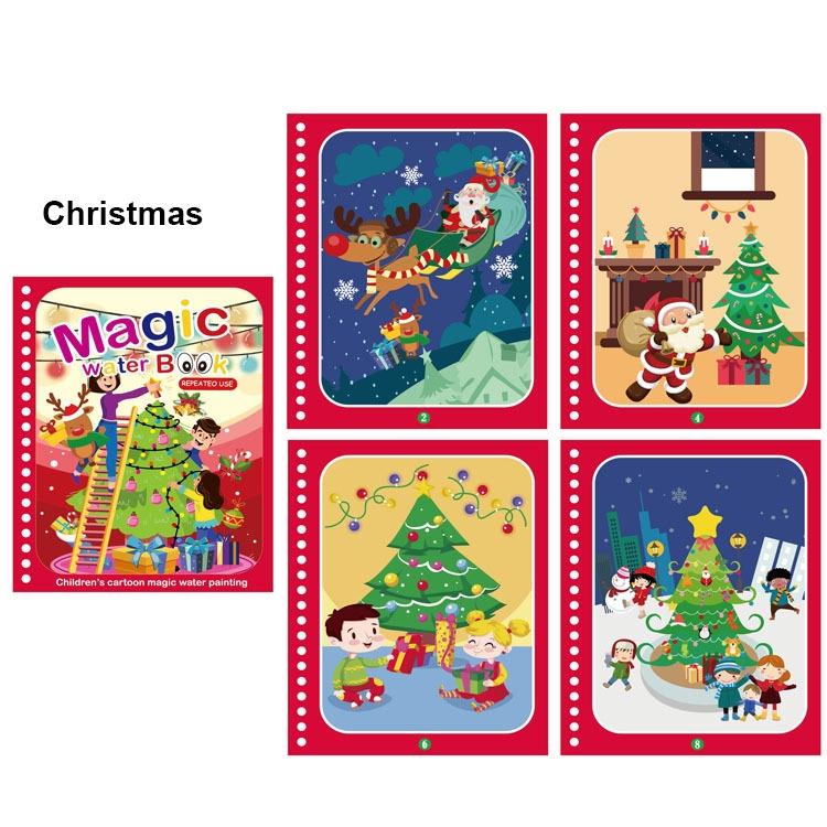 

Детская волшебная книжка для рисования водой, книжка для рисования и раскрашивания водой с 1 волшебным фломастером, детские игрушки для рисования, развивающие игрушки