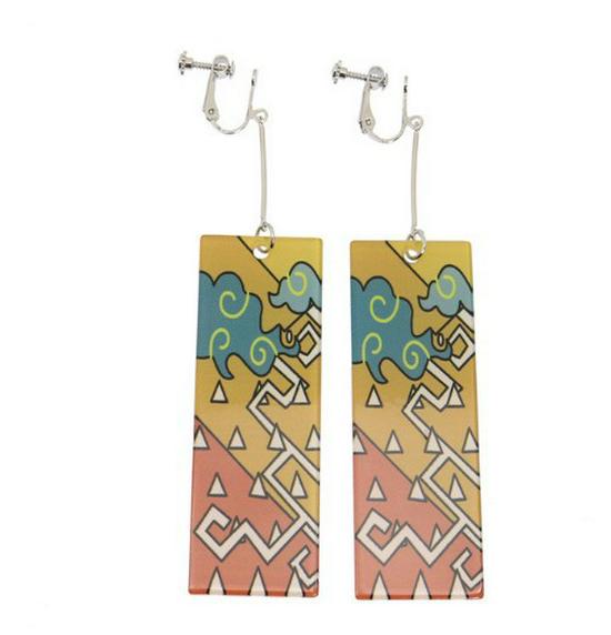 Japanese Style Demon Slayer Mutsuki Haya Female Demon Earrings