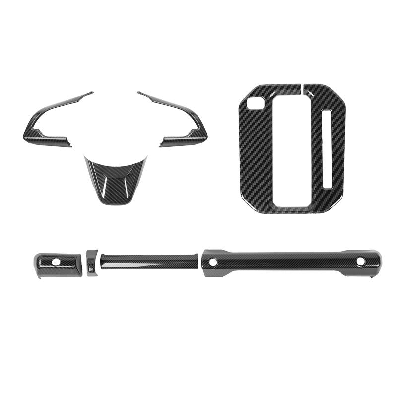 

Накладка на рулевое колесо автомобиля, украшение центральной консоли, декоративные наклейки на рычаг переключения передач для Suzuki Jimny 2019 и новее, ABS, аксессуары для интерьера Right wheel drive