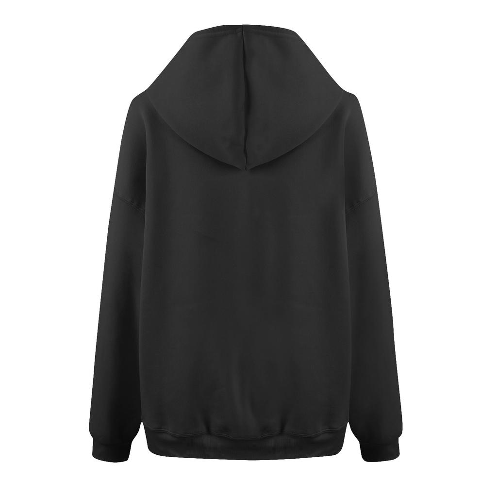 Damehettegenser Dame Ensfarget Langermet Baggy Pullover Genser Topp