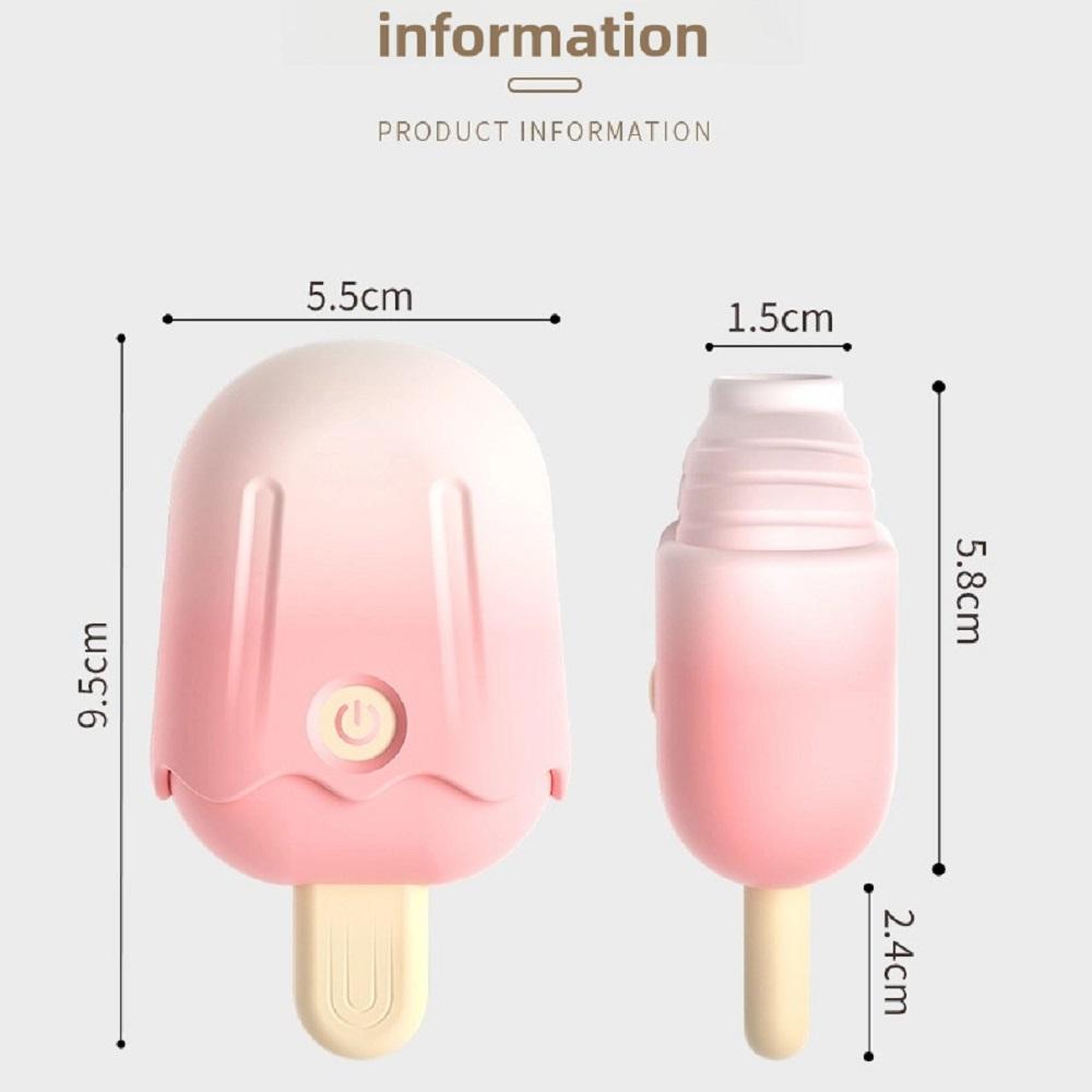 Mini Ice Cream Shaped Sucking Vibrator G-spot Powerful 10 modes Masturbation Nipple Vaginal Massager Sex Toy For Women Adults