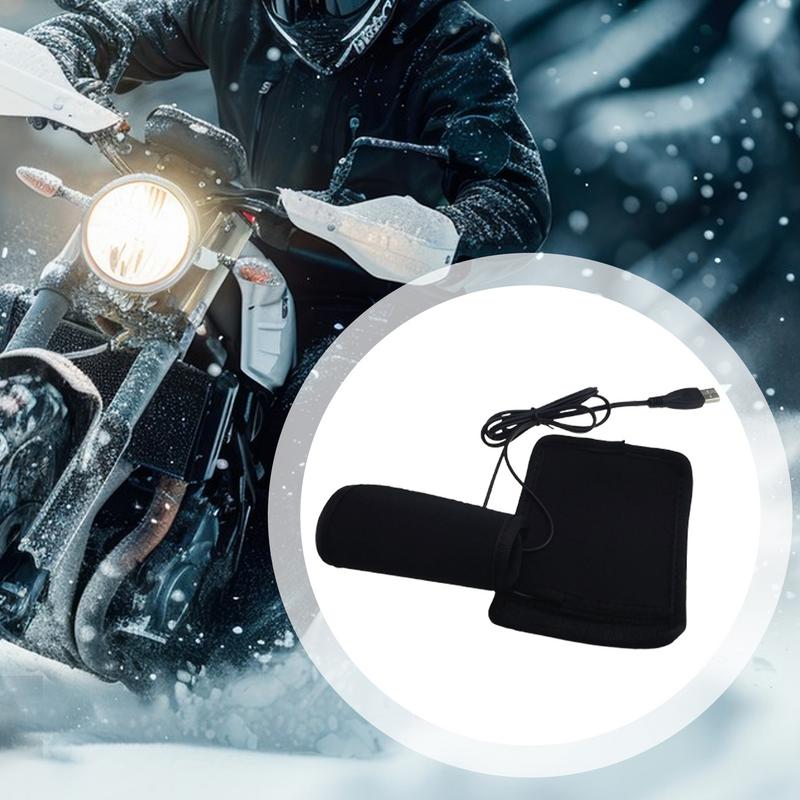 1 Pair Motorcycle Heated Grips USB Electric Bicycle Motorbike Handle Handlebar Warmer Black Grip Warmer Sleeves Moto Accessories