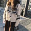 New Autumn Long Sleeve Print Cashmere Sweater Women Fashion Round Neck Loose Knitted Cardigans Jacket Women Elegant Vintage Lady Cardigan Tops 25504