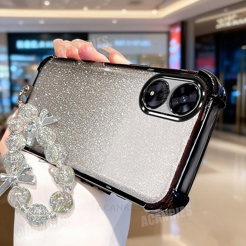 

Звездная цепочка-шнурок с гальваническим покрытием, блестящий противоударный силиконовый чехол для Oppo A74 A57 A54 A55 A72 A74 A97 A16 A17 A58 A78 A97, задняя крышка Oppo A17