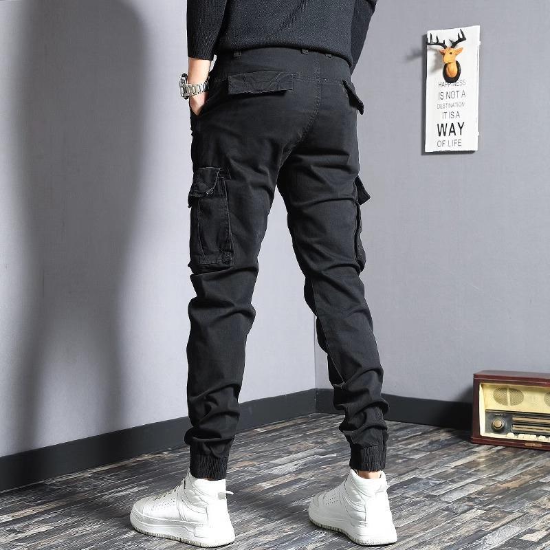 Men's Trendy Cotton Loose Fit Zipper Leg Overalls for Autumn