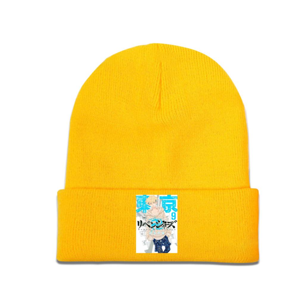 Chifuyu Tokyo Revengers Knitted Hat for Women Unisex Skullies Beanies Winter Hats Japan Anime Takemichi Hanagaki Warm Melon Cap