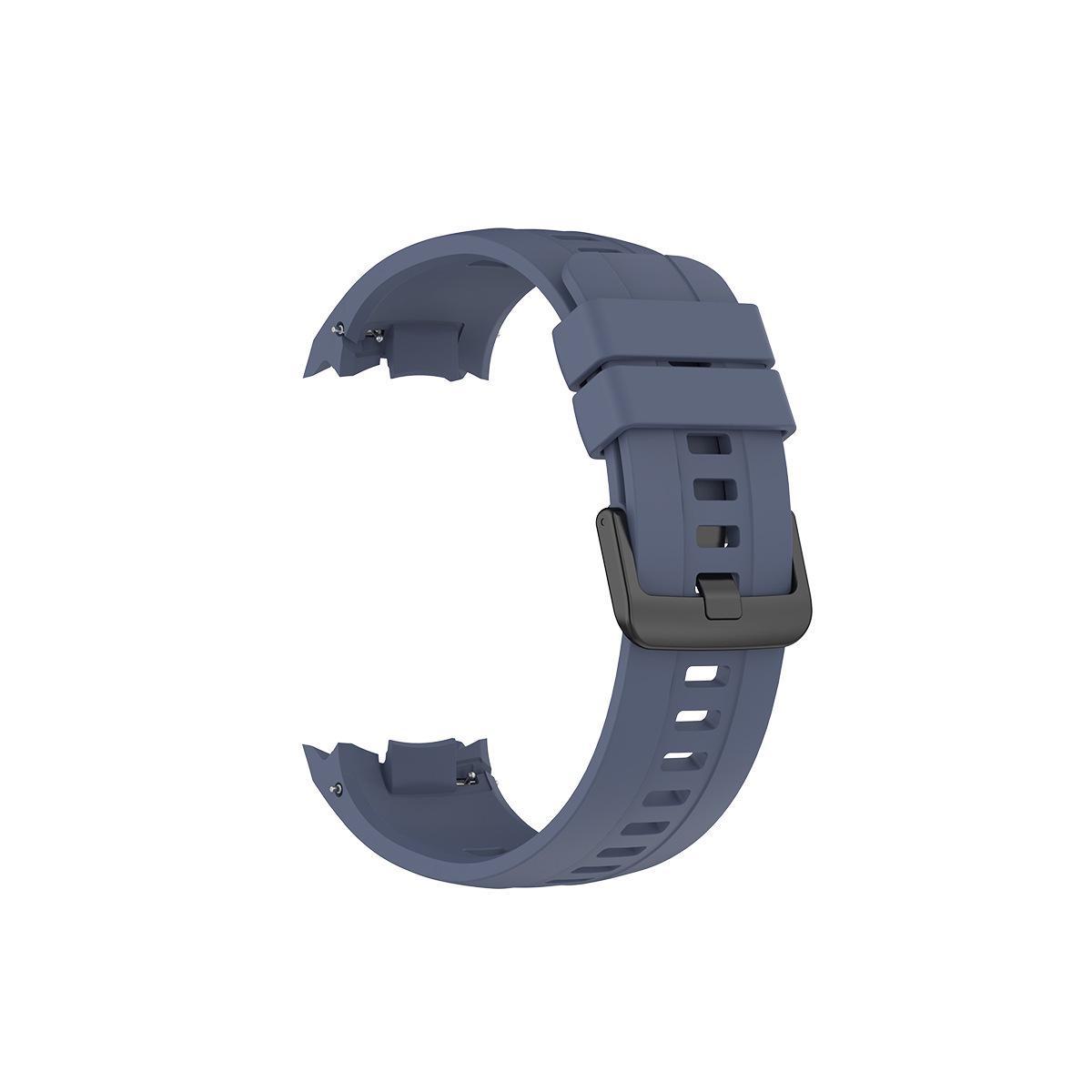 

Стильный силиконовый ремешок для часов Huawei Honor GS Pro — модный деловой аксессуар в ярком тренде. синий/серый