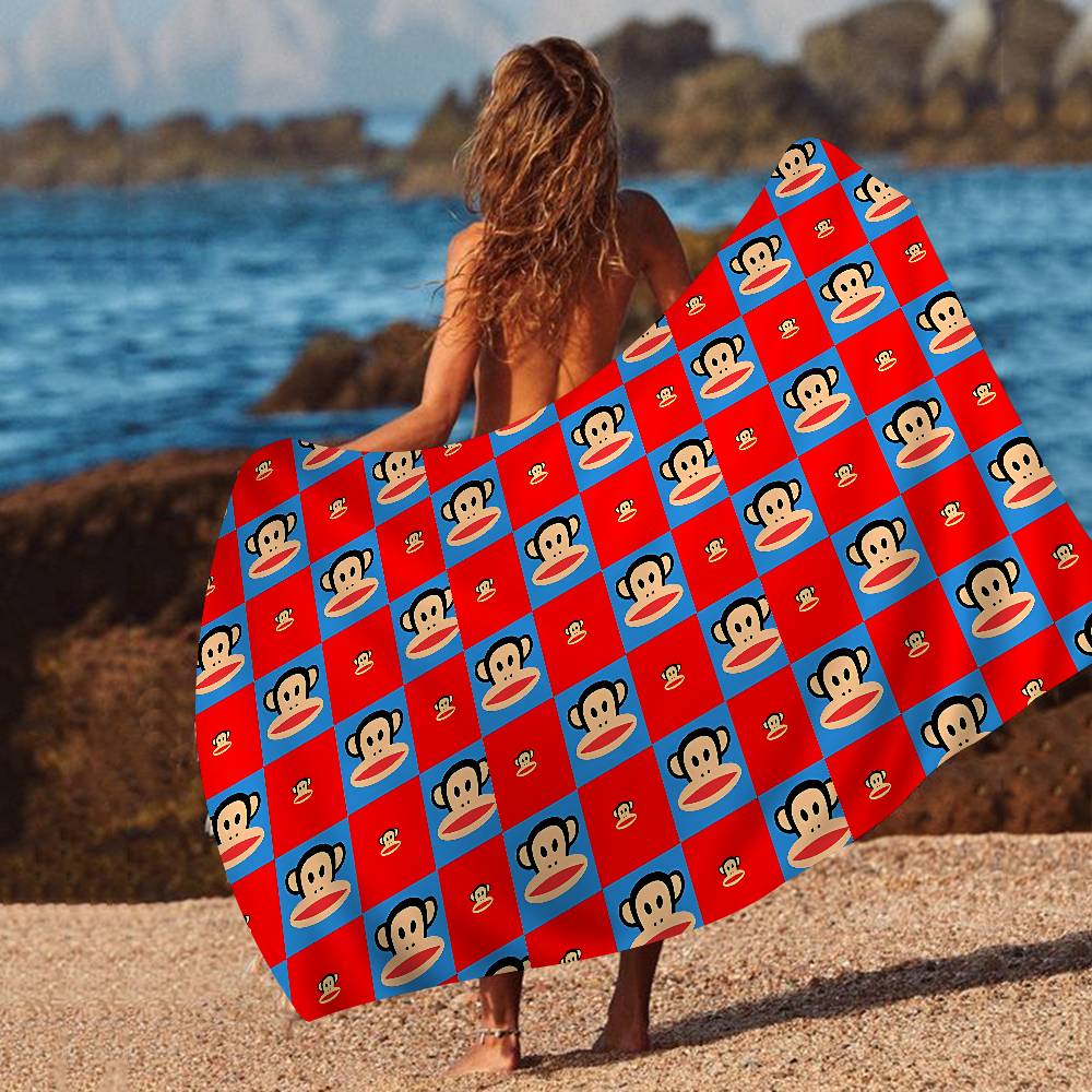 Fashion P-Paul Frank Microfiber Blanket Quick Drying Beach Towels Oversized Printing Super Absorbent Pool Towel Blanket