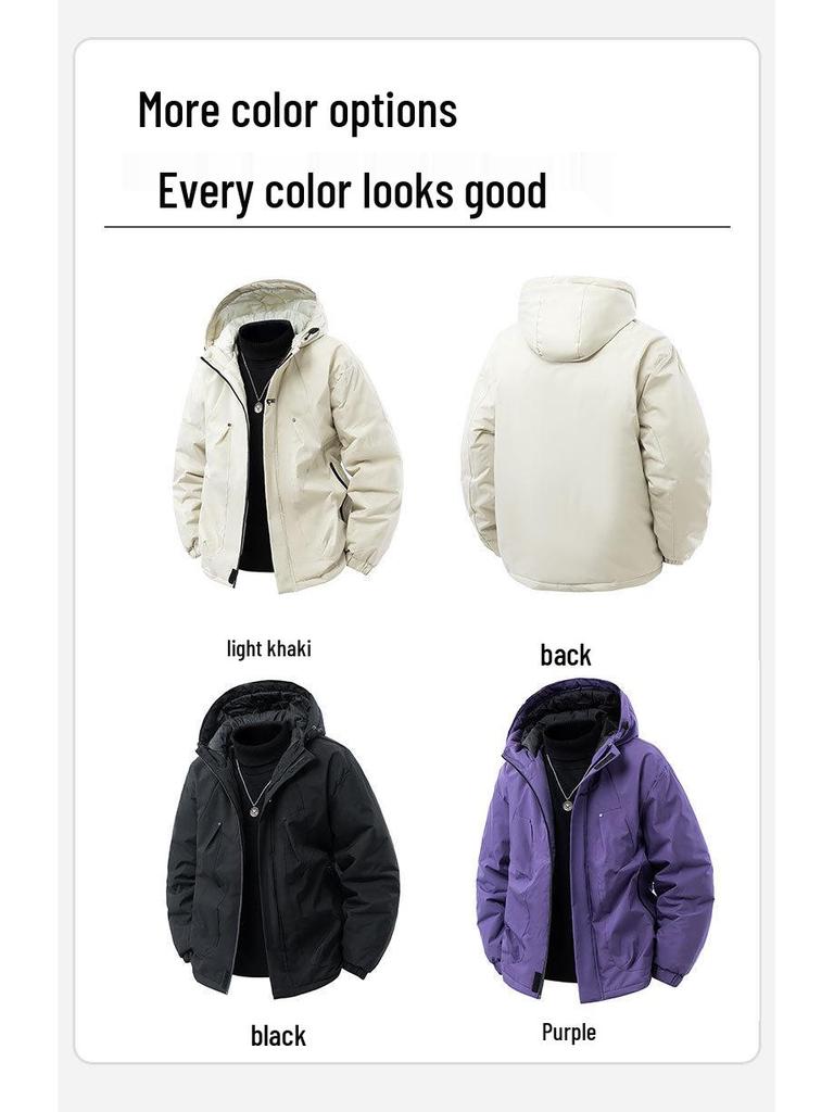 2025 Men's Korean Style Windproof Waterproof Hooded Jacket: Trendy Outdoor Workwear