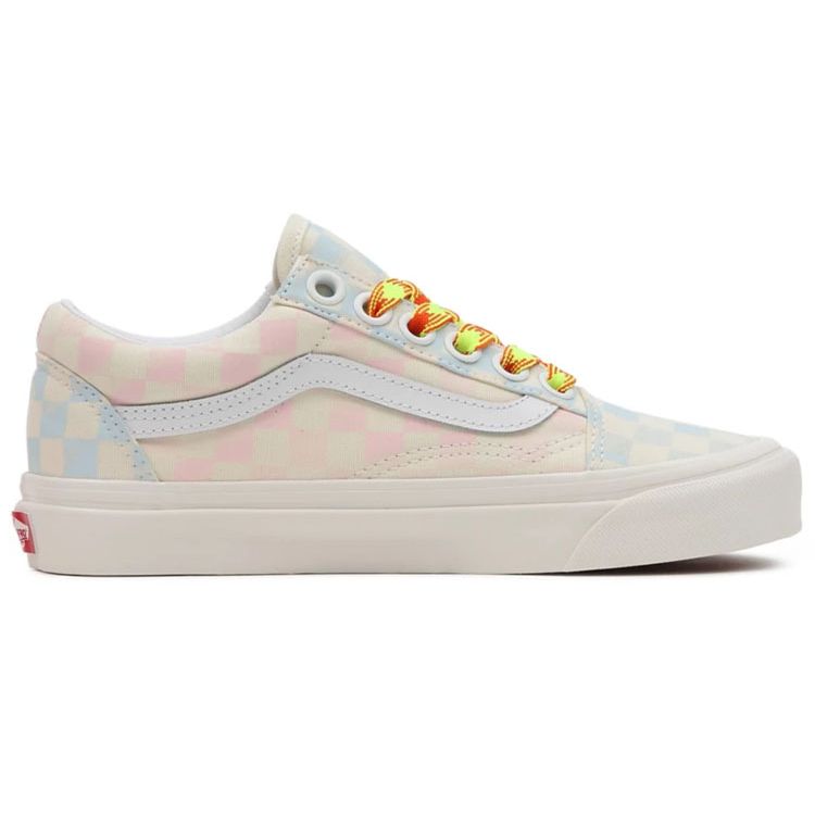 Vans Old Skool Anaheim Factory 36 Dx Checkerboard Low Top Skate Shoes Unisex sneaker Blue Pink VN0A54F3B37