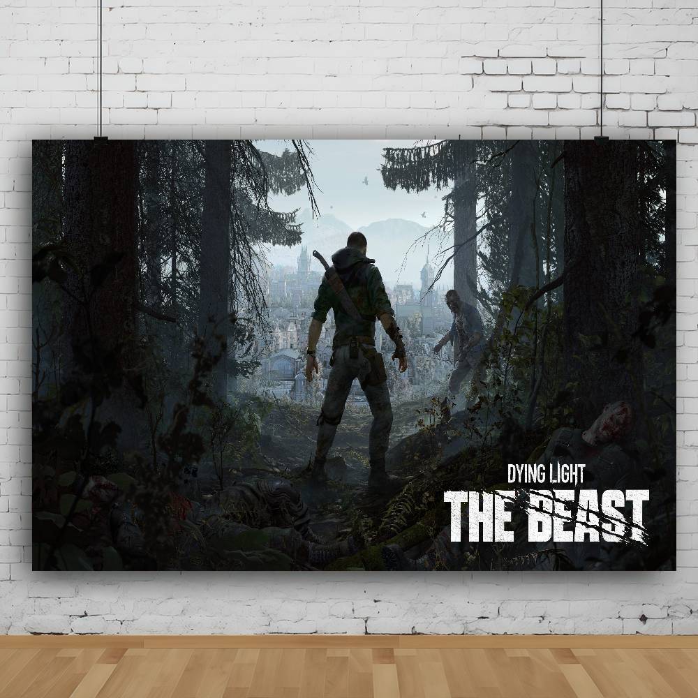 Dying Light Anime Photography Backdrop Printing Backdrop Poster Party Background Cloth Pool Printing Backdrop