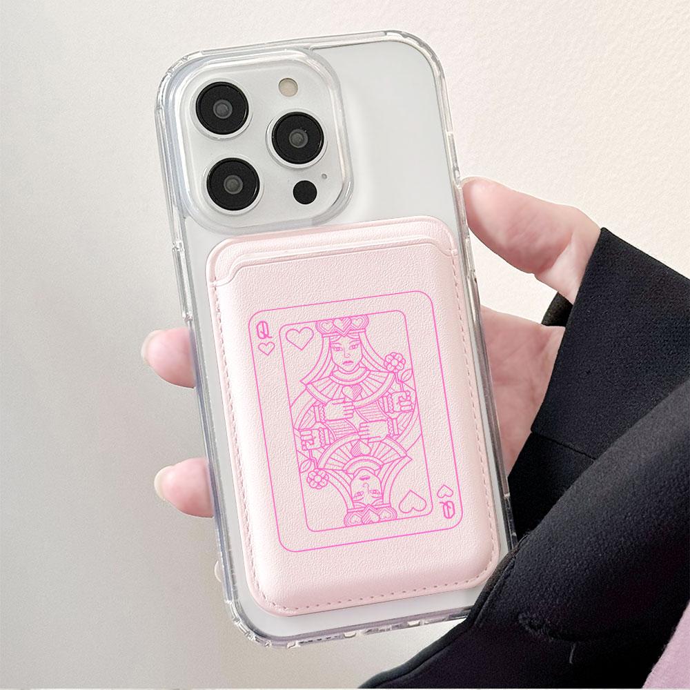Poker Pattern For Magsafe wallet Magnetic Card holder Phone Case For iPhone 16 13 16 15 12 14 17 Pro Max Case 16E 15 Plus Cover