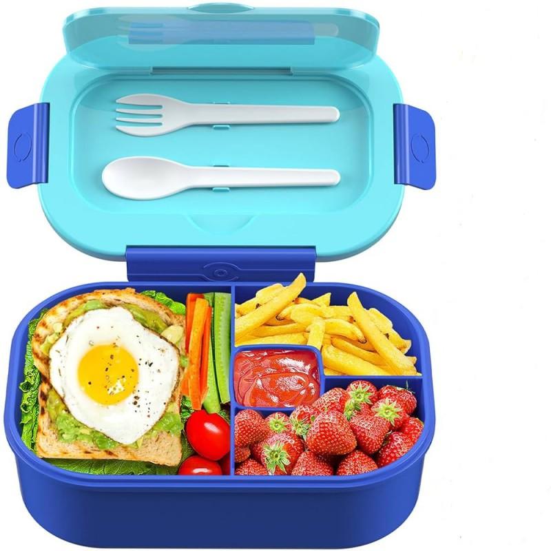 Microwave-Safe Leakproof Kids Lunch Box With 4 Compartment Design BPA-Free PP Plastic School Daily Use
