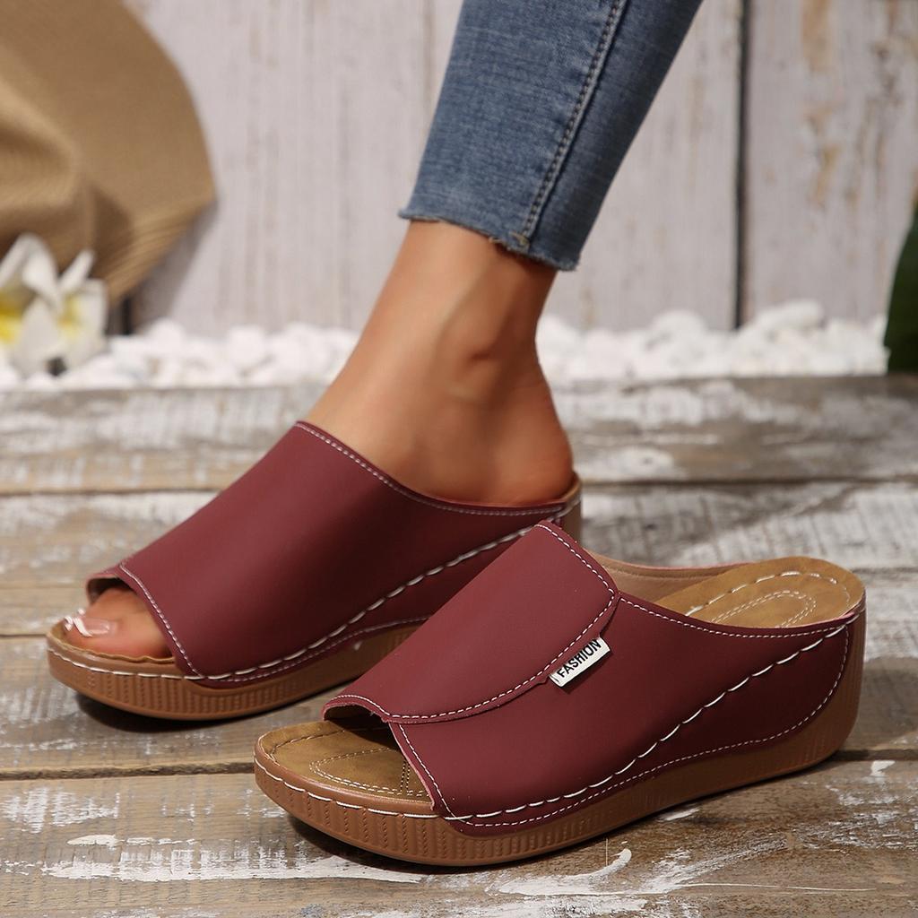 Women's Summer Thick Bottom Fish Mouth Slippers