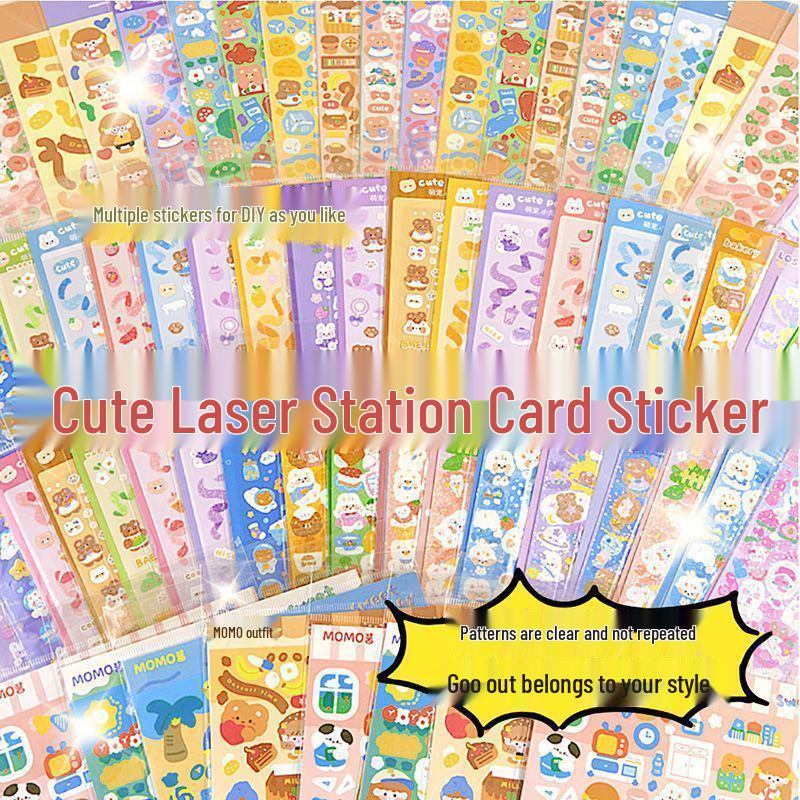 Guka Laser Sticker Set for Girls: Unique, Random Designs
