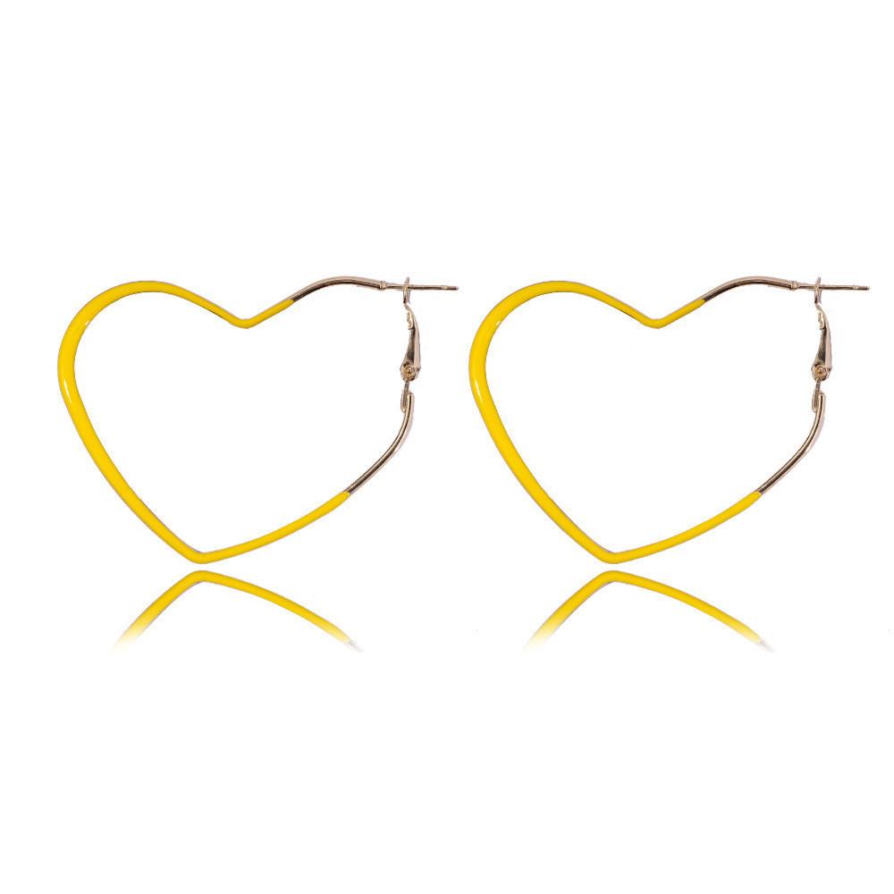 Geometric Elegant 2021 Heartshaped Alloy Earrings For Women In Colors Bright