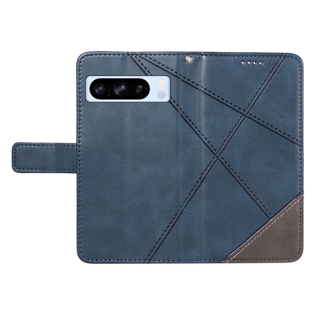 For Google Pixel 8 Pro Case Lines Pattern PU Leather Wallet Folio Phone Cover