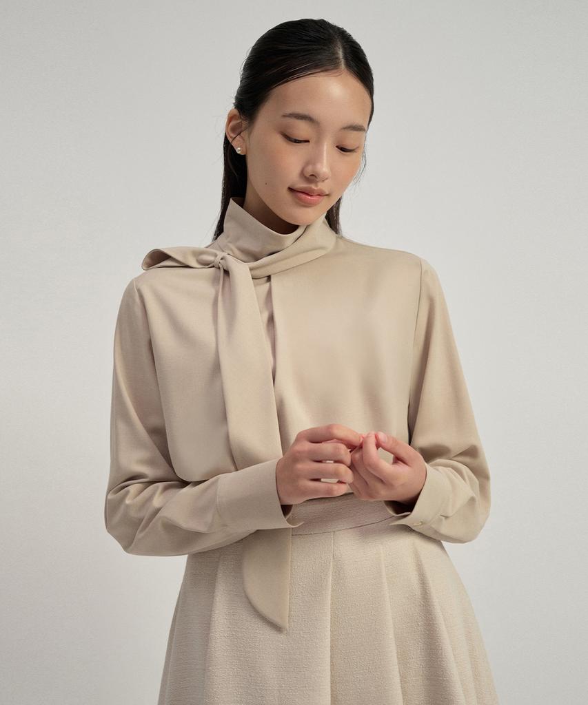 TOWAV Neli Tie Blouse_Beige