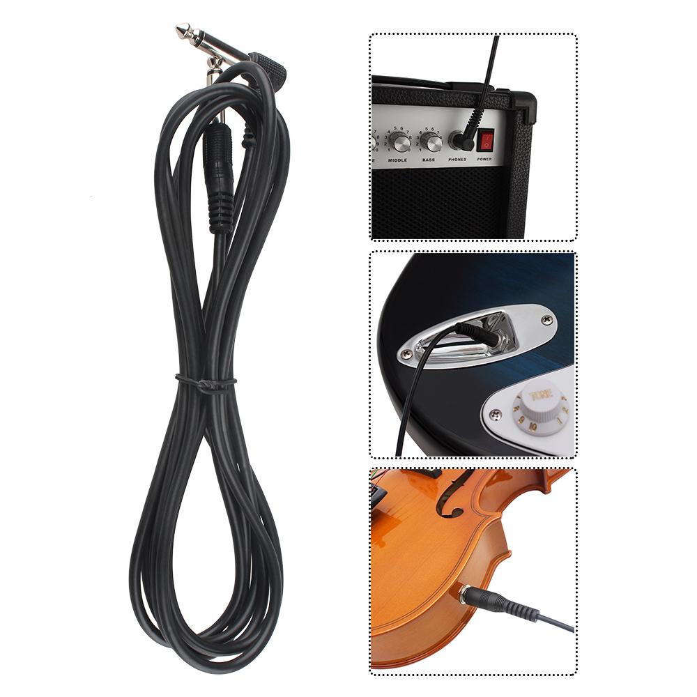 Guitar Cable 3M Connecting Cable for Electric Guitar Bass Keyboard Instrument Noise Reduction Audio Cable 6.35 Plugs 1/5/10 Pcs