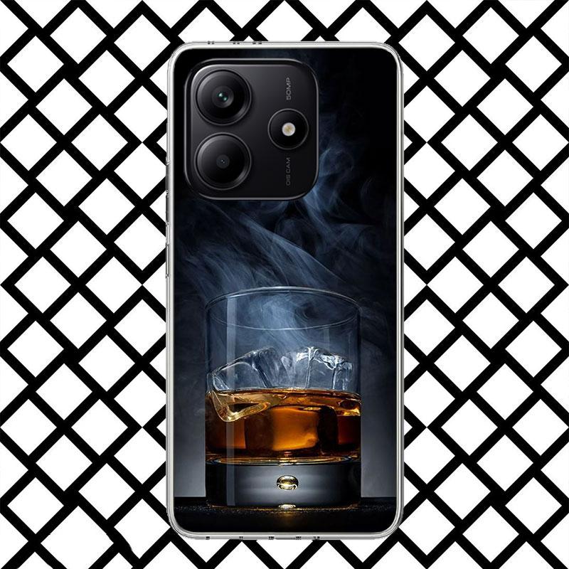 Cigar Whiskey Ice Drink Phone Case for Xiaomi Redmi Note 15 14 14S 13 12 12S 11 Pro Plus 11E 11T 11S 10S 5G Soft Cover Fundas Re