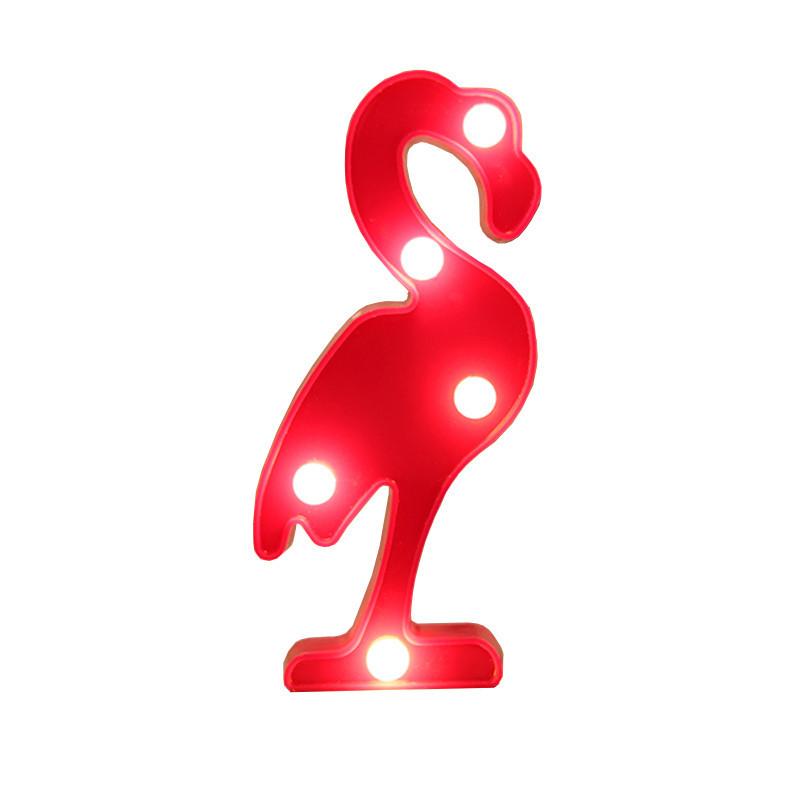 LED Mini Cactus Light Flamingo Christmas Light Letter Decoration Desktop Night Light Living Room, Bedroom Table &Wall Decoration