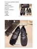 Spring 2025 Women's Flat Suede Mary Jane Moccasins with Soft Sole