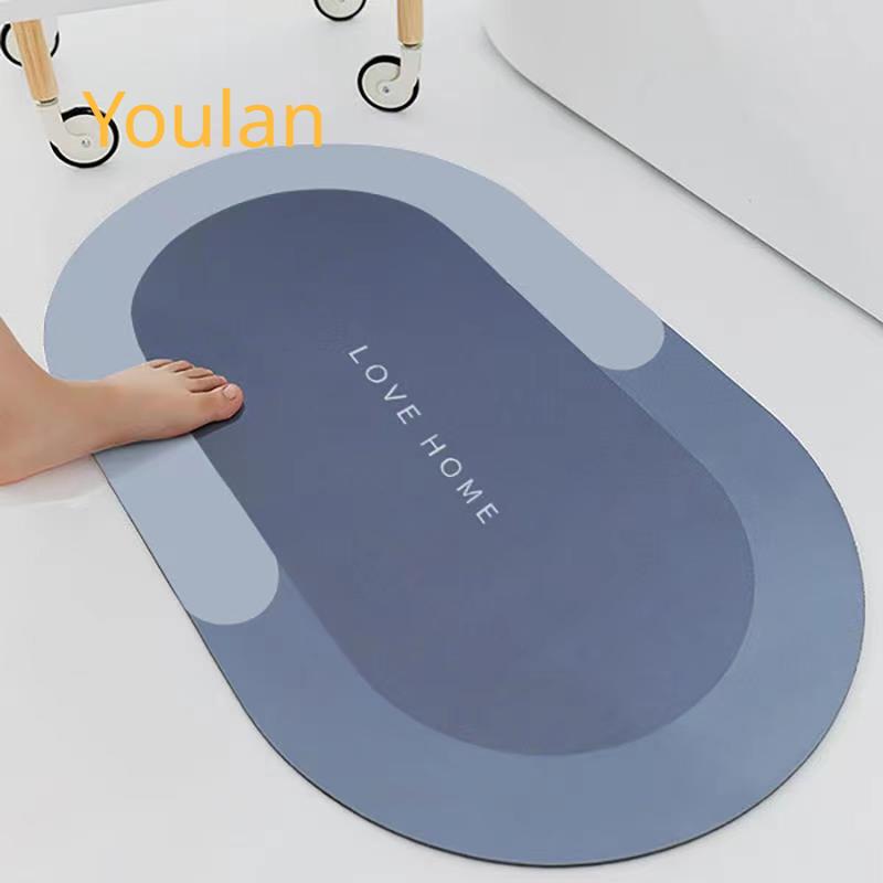 

Напольный коврик, впитывающий диатомовую грязь, мягкая подушка, нескользящая, быстросохнущий коврик для ног, входной коврик в ванную комнату, ковер для туалета